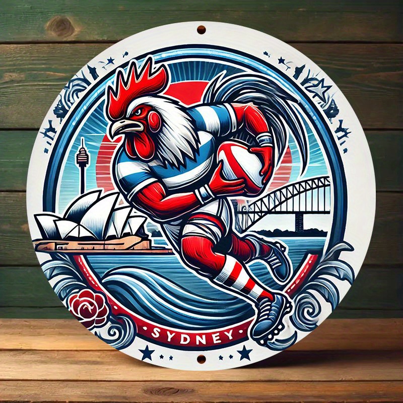 A vibrant Sydney Roosters wall - Home Bar Sydney review and price