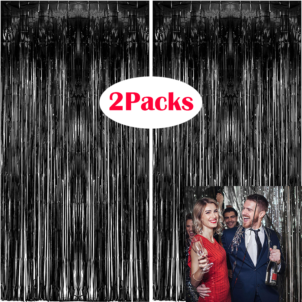 2Packs Black Metallic Tinsel F - Home Bargains review and price