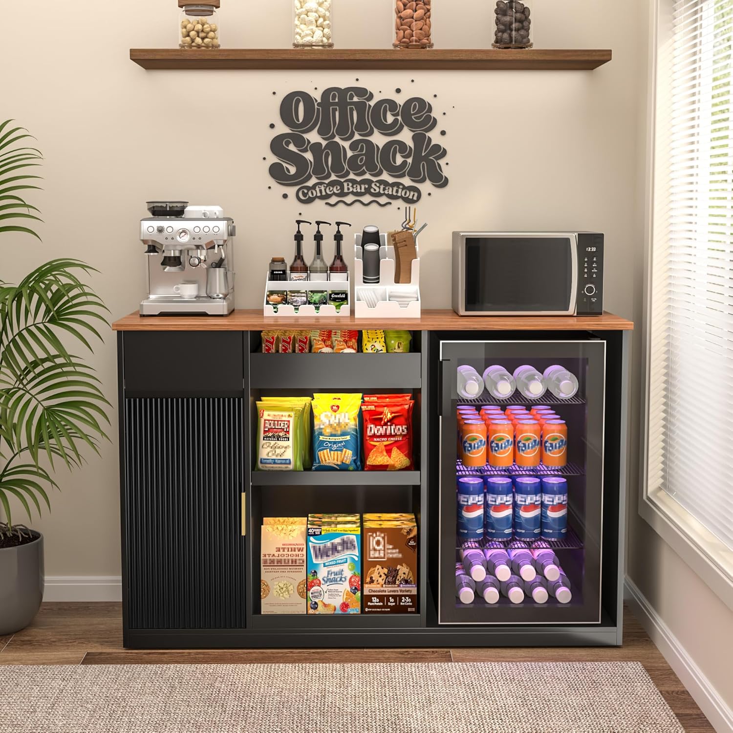 Snack Bar Cabinet with Fridge  - Home Bar And Theater review and price