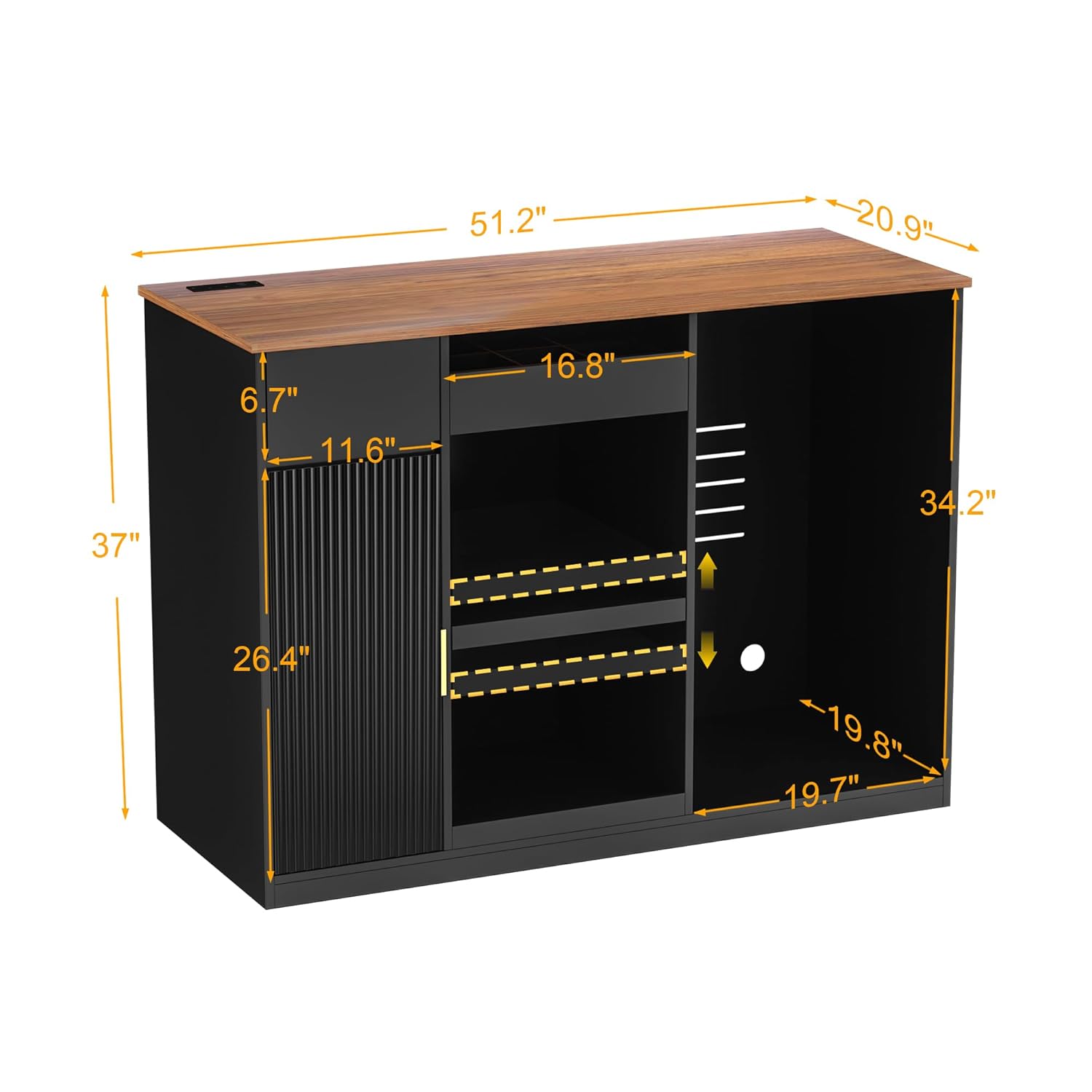 Snack Bar Cabinet with Fridge  - Home Bar And Theater review and price
