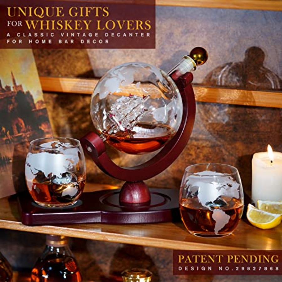 Gifts for Men Dad Fathers Day, - Decanter Globe Set review and price