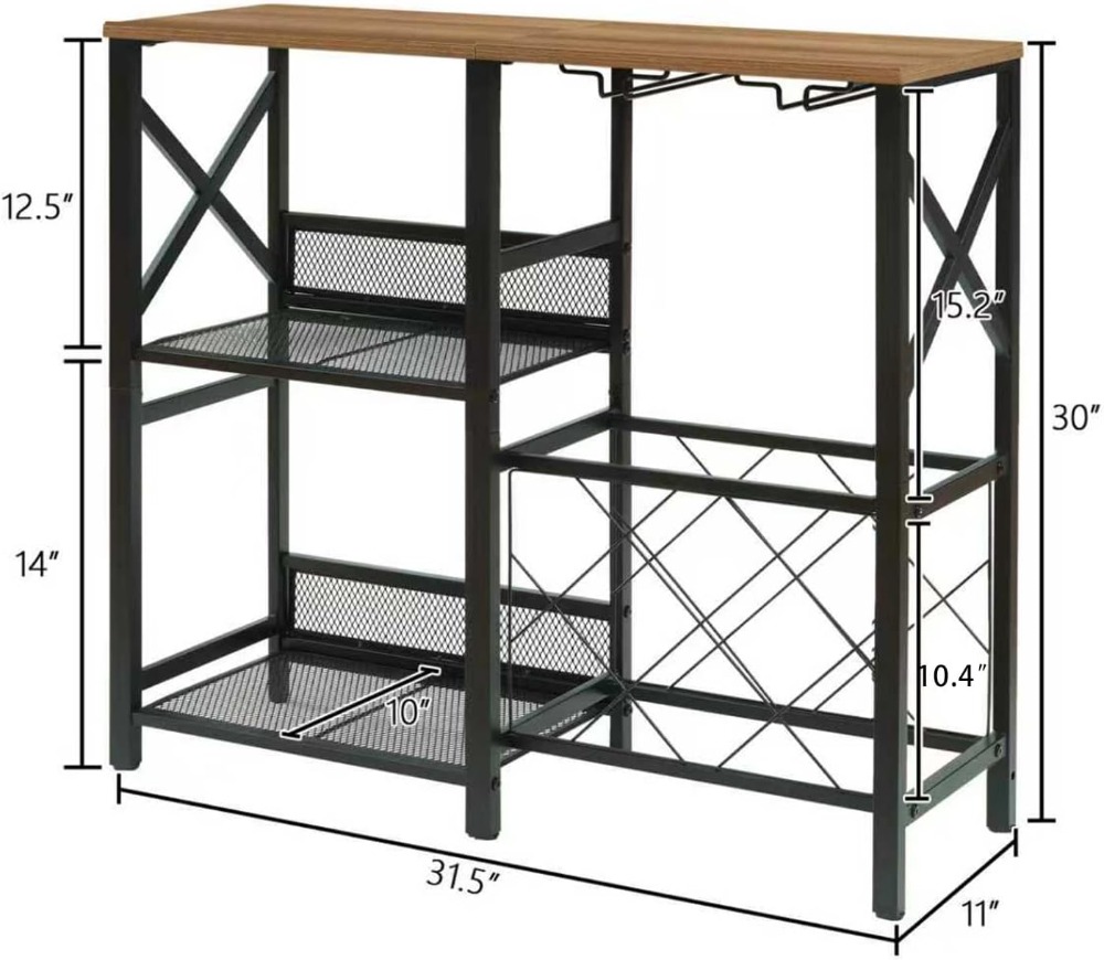 Rustic Freestanding Wine Rack  - Home Bar And Cabinet review and price