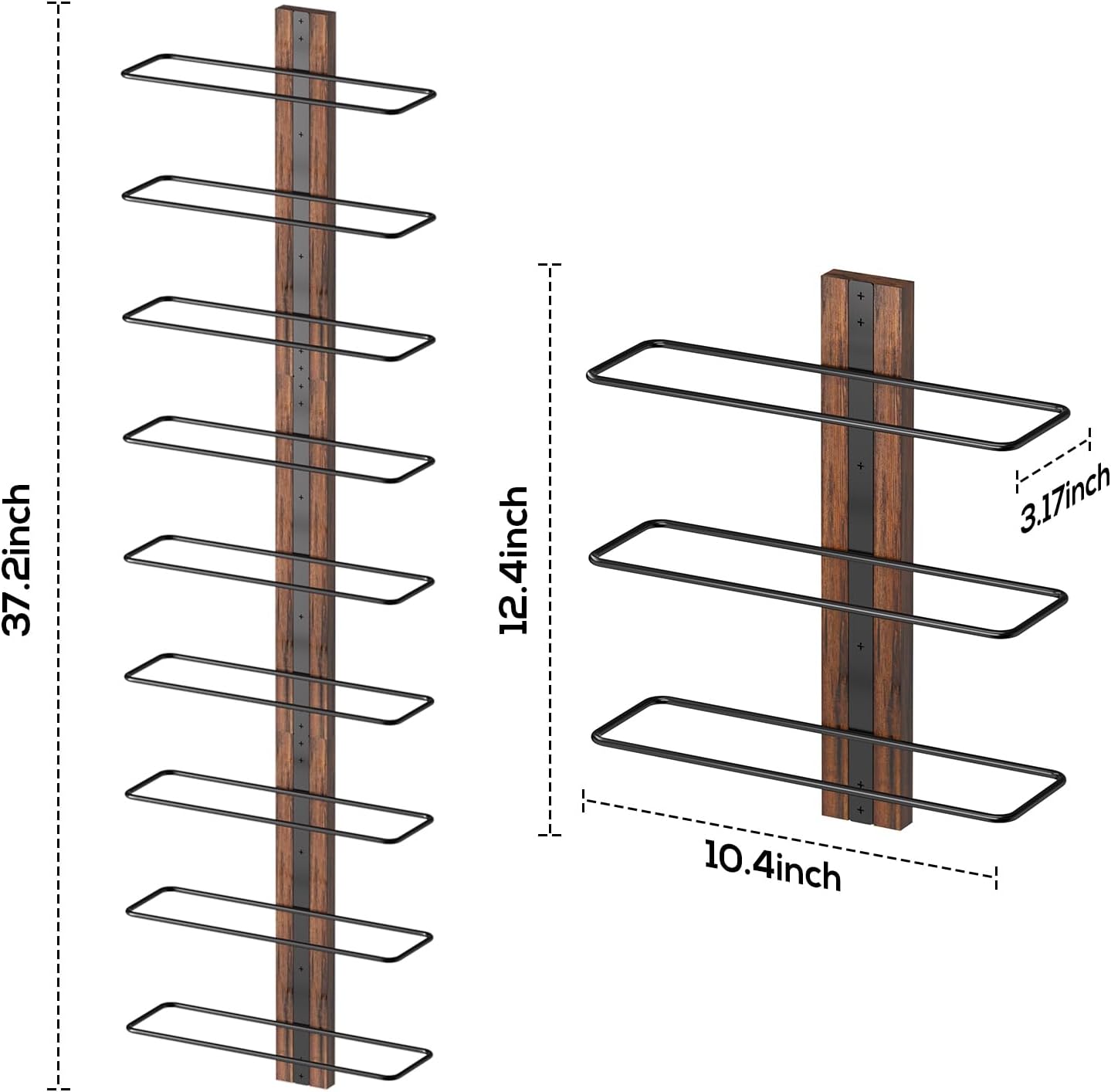 9-Bottle Wall-Mounted Golden W - Home Bar Stand review and price
