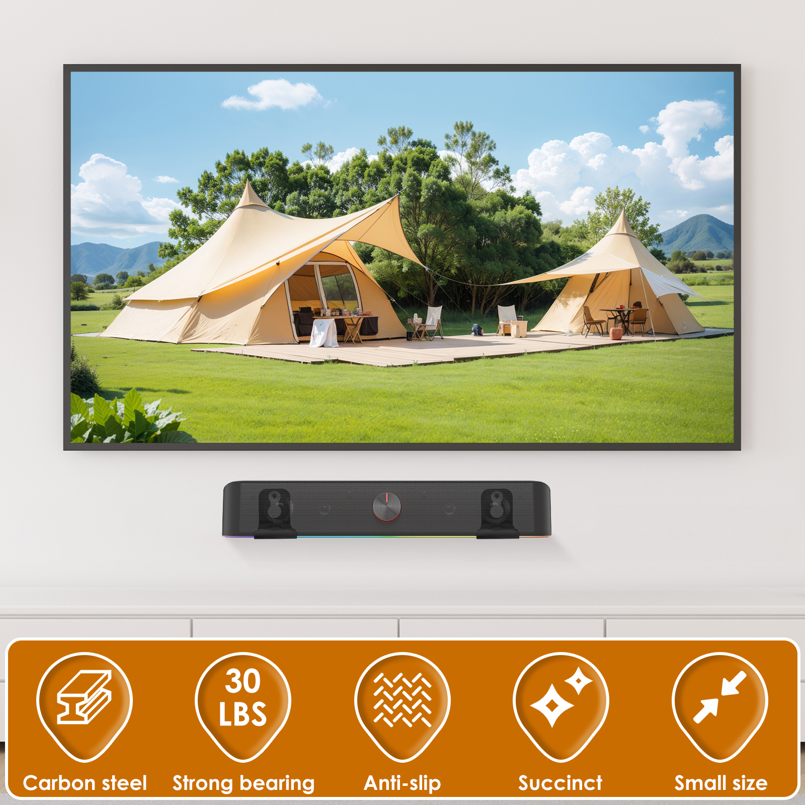 2Pcs Soundbar Speaker Stands W - Home Bar Setup review and price