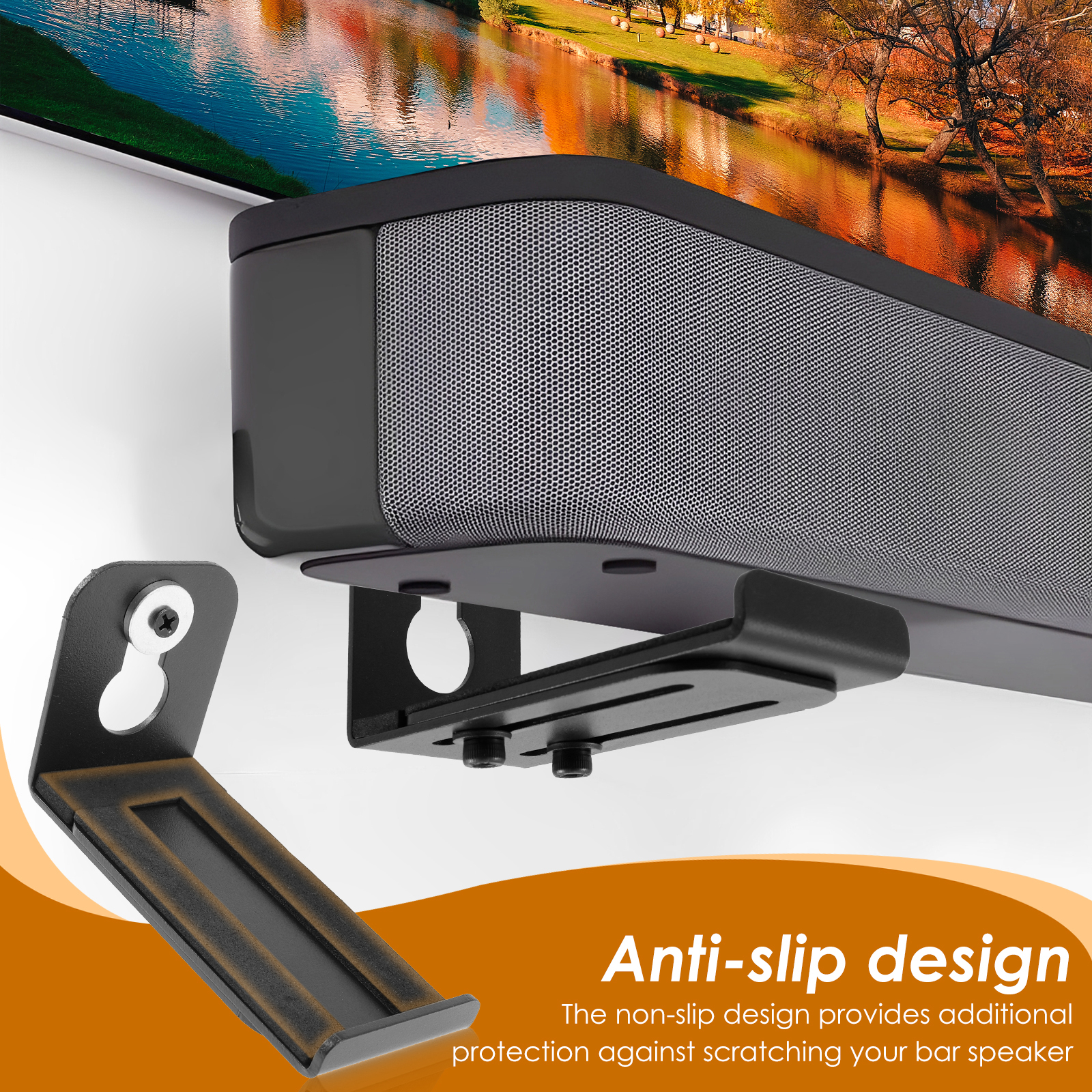 2Pcs Soundbar Speaker Stands W - Home Bar Setup review and price