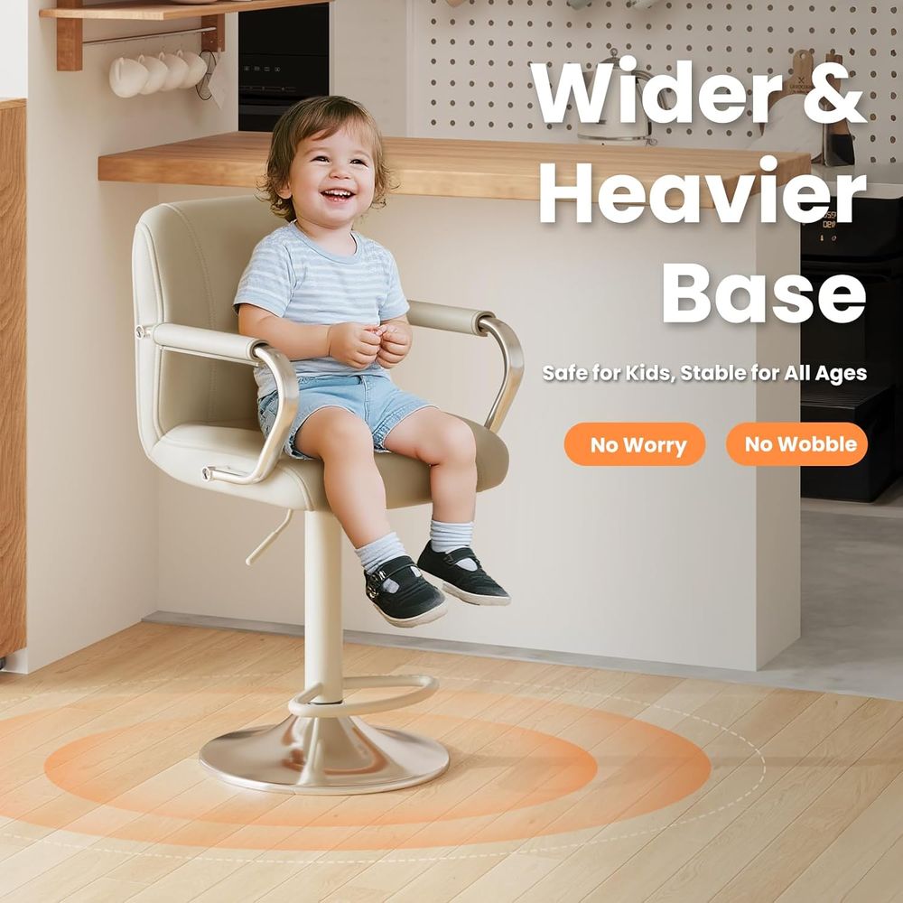 3 Beige Adjustable Swivel Coun - Home Bar Seating review and price