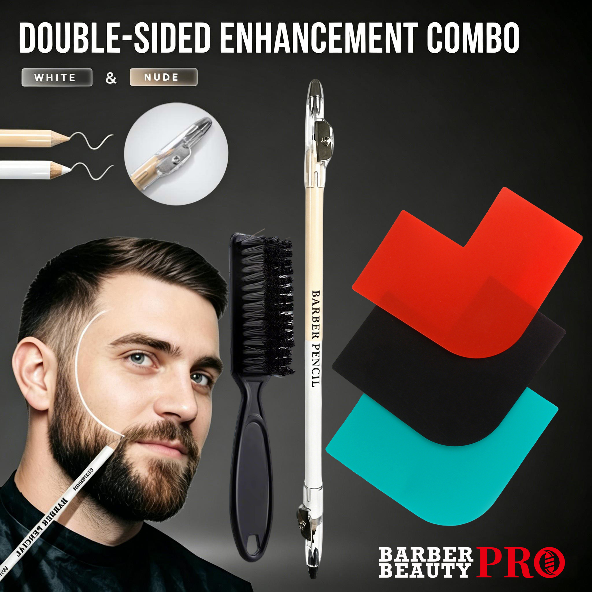 3Pcs Double-sided Barber Beard - Home Barber review and price