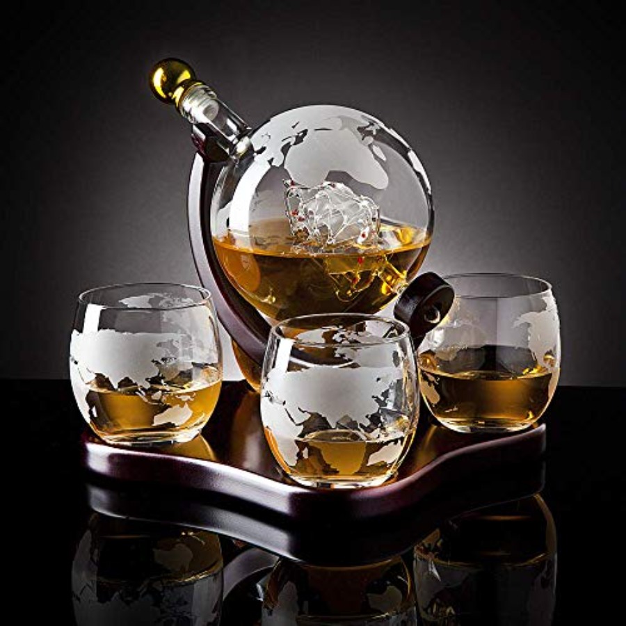 Whiskey Decanter Globe Set wit - Decanter Globe Set review and price