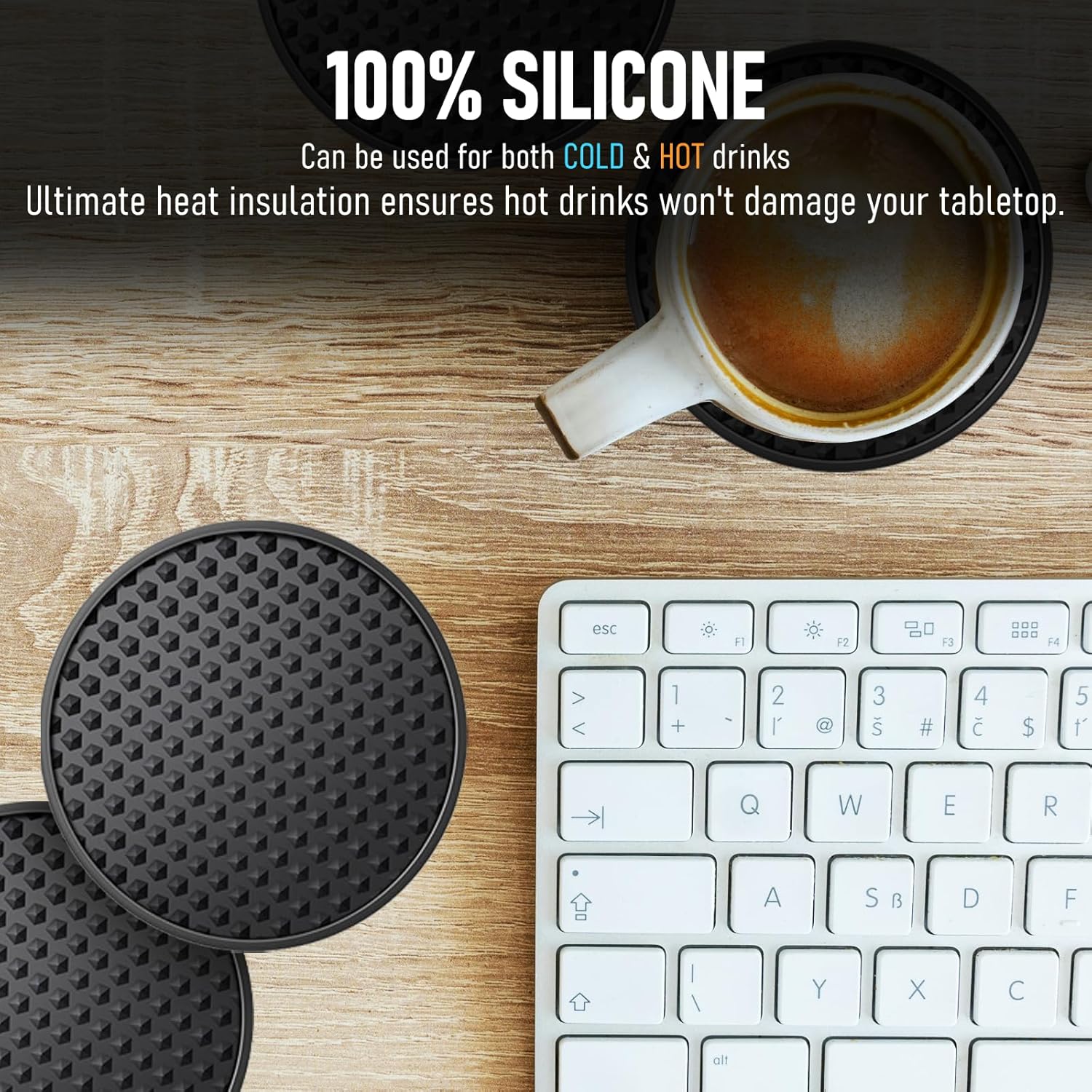 Silicone Coasters 6 Pack with  - Bar Mat Rubber review and price