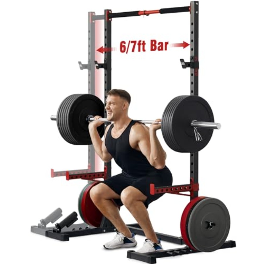 Squat Rack with Pull-Up Bar Mu - Home Bar And Gym review and price