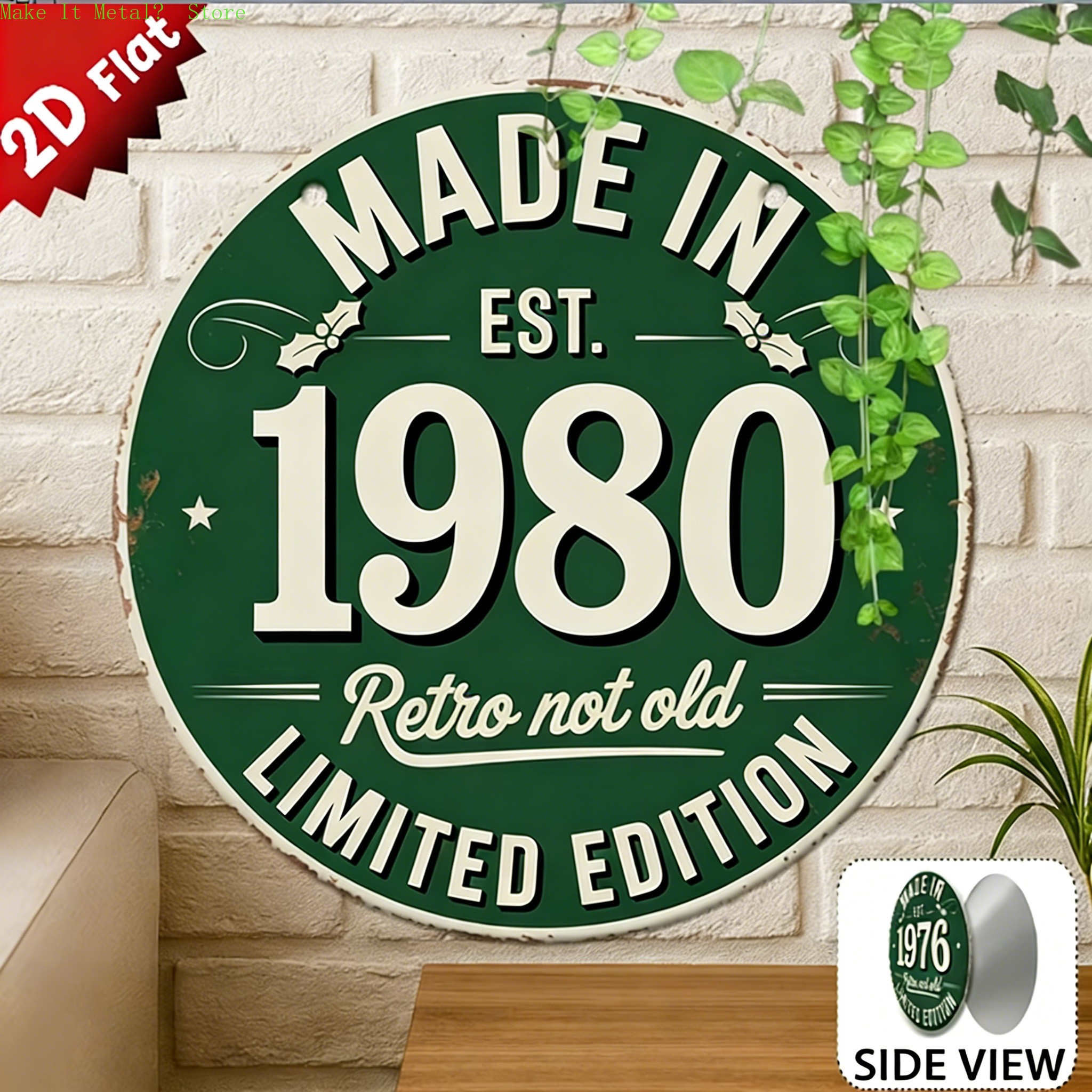 Made in 1976 Retro Not Old 2D  - Home Bar Cafe review and price