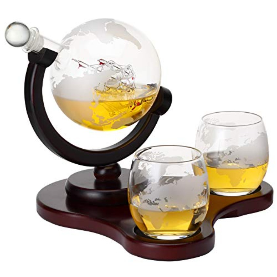 Whiskey Globe Decanter Set wit - Decanter Globe Set review and price