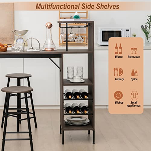 3-Piece Industrial Bar Set: Br - Home Bar Stools review and price