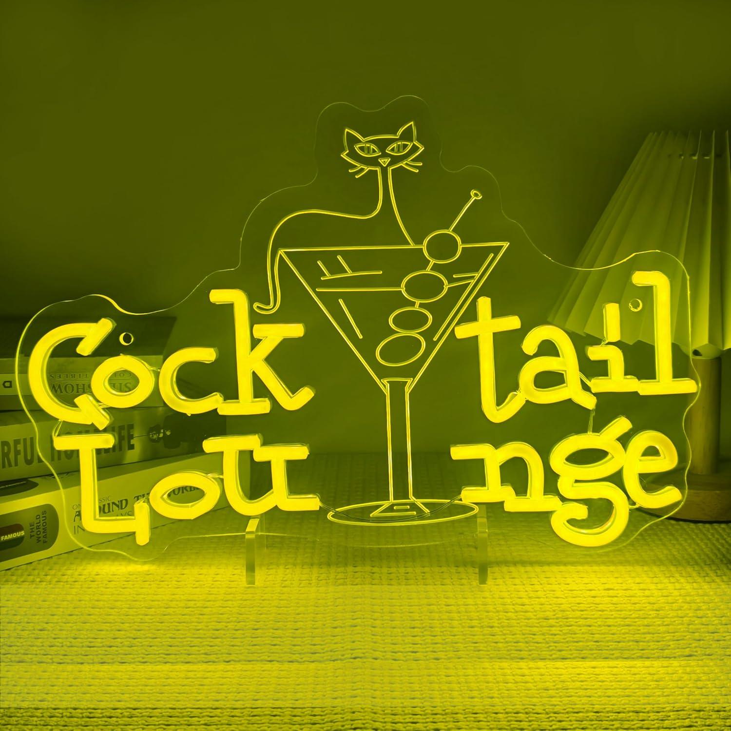 Cocktail Lounge Neon Sign Dimm - Home Bar Cafe review and price
