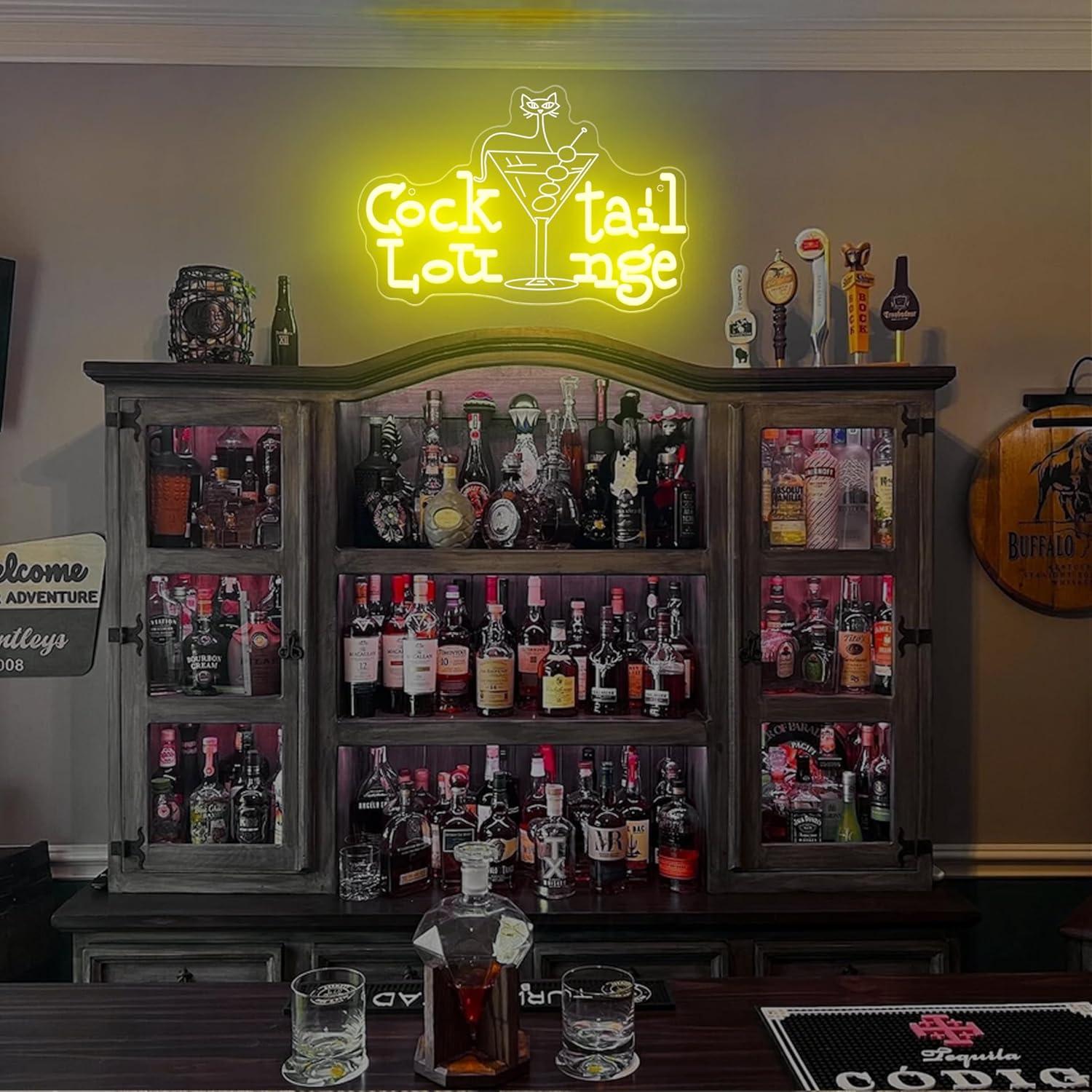 Cocktail Lounge Neon Sign Dimm - Home Bar Cafe review and price