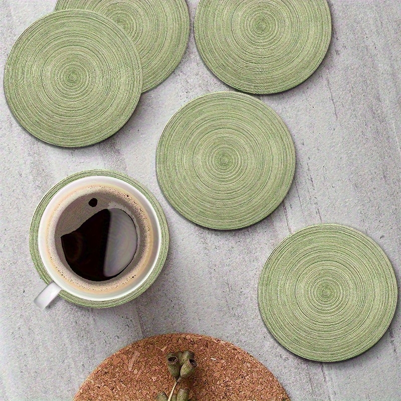 6pcs 4in Round Retro Green Gro - Home Bar Setup review and price